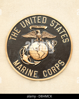 Vereinigte Staaten marine corp plaque Stockfoto