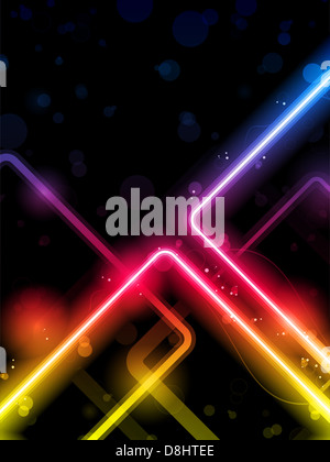 Vektor - Regenbogen-Linien-Hintergrund-Neon-Laser Stockfoto