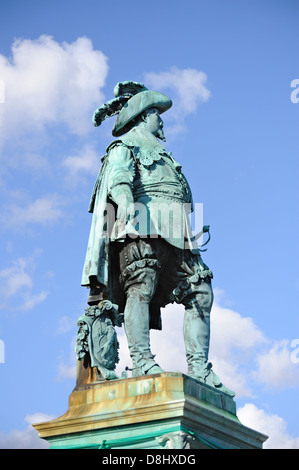 Der schwedische König Gustav Adolf Statue, Göteborg, Schweden Stockfoto