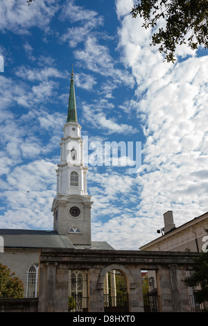 Unabhängige Presbyterianische Kirche, in der Nähe von Chippewa Square, Savannah, Georgia Stockfoto