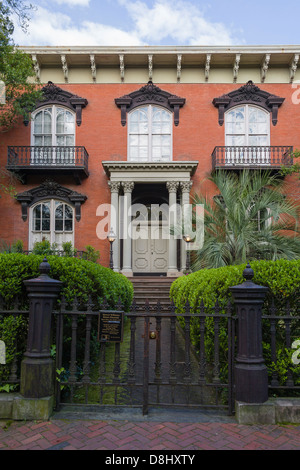 Mercer-Williams Haus, Monterey Platz, Savannah, Georgia. Stockfoto