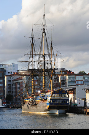 Nachbau des Osten Ostindienfahrer Göteborg (Ostindiefararen Götheborg) Segelschiff, Göteborg, Schweden Stockfoto