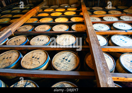 Bourbon-Fässern Stockfoto