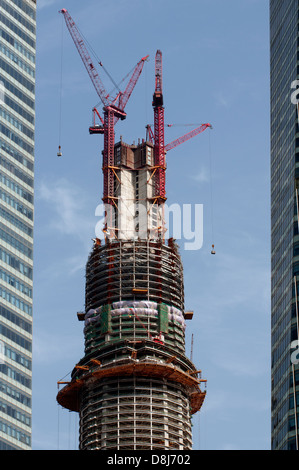 Höchste im Bau Bau, Shanghai Tower, Shanghai, China Shanghai. Stockfoto