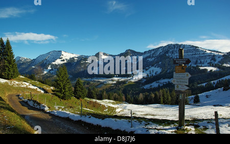 Panoramablick auf Nagelfluhkette Stockfoto