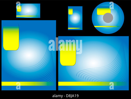 Vorlage für Visitenkarten, Brief und cd; Fügen Sie Ihr Logo und text Stockfoto