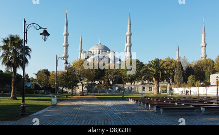 Die Sultan Ahmed Mosque bekannt als die blaue Moschee Sultanahmet-Viertel Istanbul Türkei Stockfoto