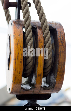 Flaschenzug. RSS-Discovery Dundee Stockfoto