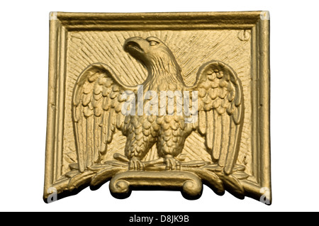 Adler Emblem auf Eingangstor, National Cemetery, Silo National Military Park, Tennessee. Digitale Fotografie Stockfoto