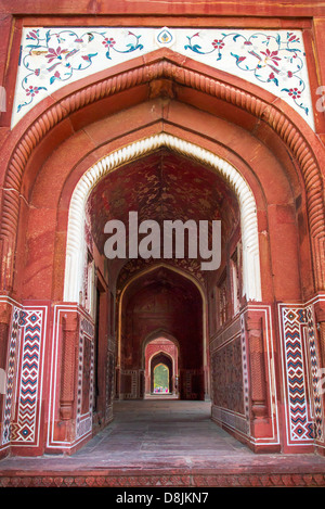 Moschee im Taj Mahal. Agra, Uttar Pradesh, Indien Stockfoto