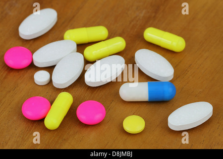 Verschiedene Medikamente Pillen Stockfoto