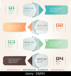 Modernen Origami Stil Hintergrund. Vektor-Illustration EPS 10. Einsetzbar für Workflow-Layout, Grafik, Webdesign, Infografiken. Stockfoto