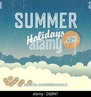 Sommer Reisen Retro-poster Stockfoto