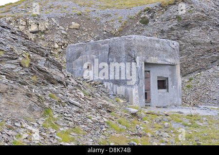 Fort Col de Restefond Stockfoto