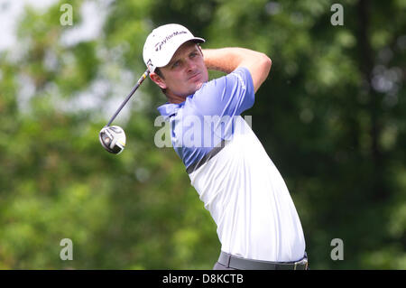 Dublin, Ohio, USA. 30. Mai 2013: Justin Rose in Aktion während der ersten Runde des The Memorial Tournament im Muirfield Village Golf Club in Dublin, Ohio Credit: Cal Sport Media/Alamy Live News Stockfoto