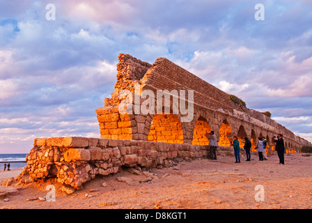 Überreste der antiken römischen Aquädukt, Judäische Wüste, israel Stockfoto