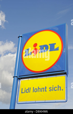 Lidl Lohnt sich Stockfoto