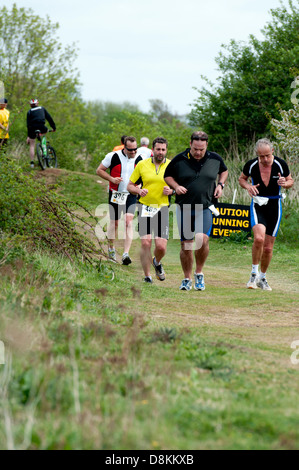 Läufer im Jahr 2013 Stratford 220 Triathlon Stockfoto