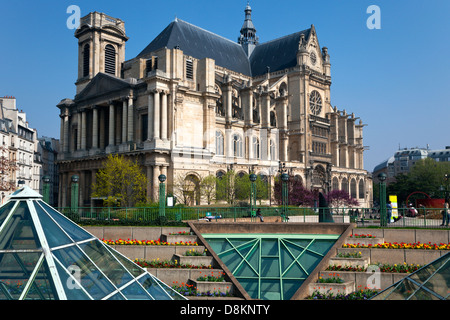 Eustache Church, Paris, Frankreich Stockfoto