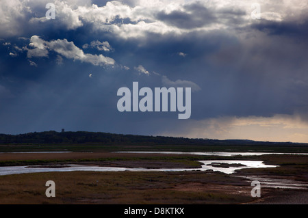 Cley Nature Reserve North Norfolk Mai in wechselhaftes Wetter Stockfoto