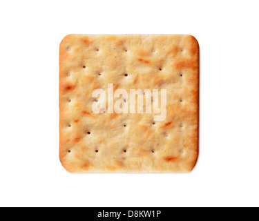Cream Cracker, ausgeschnitten. Stockfoto