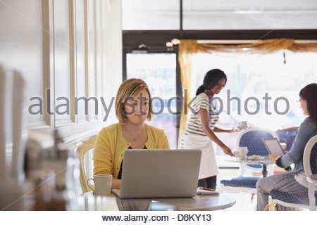 Frauen mit Technologie im Coffee shop