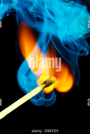 Spiel der Flammen und Rauch... Stockfoto