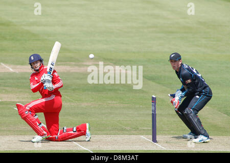 London, UK. 31. Mai 2013. Englands Joe Root während der 1. Nat West eintägigen internationalen Cricket match zwischen England und Neuseeland im Lords Cricket Ground am 31. Mai 2013 in London, England, (Foto von Mitchell Gunn/ESPA/Alamy Live News) Stockfoto