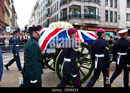 Baronin Margaret Thatchers Beerdigung Stockfoto