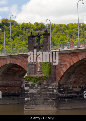 Trier / Trier: Römerbrücke (Römerbrücke) an der Mosel; Rheinland-Pfalz, Deutschland, Europa Stockfoto