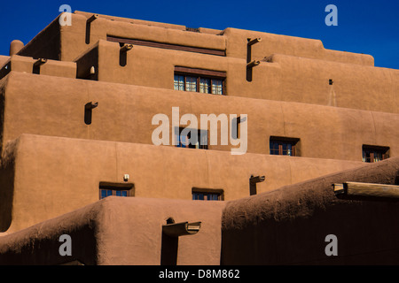 Adobe-Gebäude in Santa Fe New Mexico Stockfoto