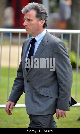 Sherborne, Dorset, UK. 31. Mai 2013. Beerdigung von Team GB Seemann und Olympisches Segeln gold Medallist Andrew Simpson. Oliver Letwin MP. 31. Mai 2013 Bild von: DORSET MEDIENDIENST / Alamy Live News Stockfoto