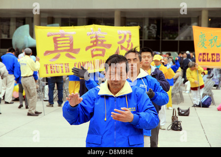 Falun-Gong-Anhängern in Toronto Stockfoto