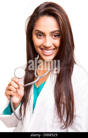 Schöne ethnische Arzt Stockfoto
