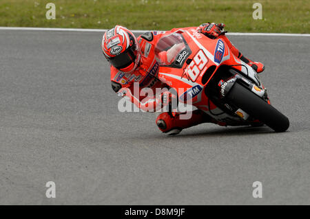 Mugello, Italien. 31. Mai 2013. Nicky Haiden (Ducati Team) während der Freepractice der Moto GP Weltmeisterschaft aus dem Mugello-Rennstrecke. Bildnachweis: Aktion Plus Sportbilder / Alamy Live News Stockfoto