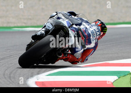 Mugello, Italien. 31. Mai 2013. Jorge Lorenzo (Yamaha Factory Racing) während der Freepractice der Moto GP Weltmeisterschaft aus dem Mugello-Rennstrecke. Bildnachweis: Aktion Plus Sportbilder / Alamy Live News Stockfoto