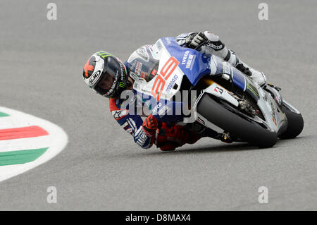 Mugello, Italien. 31. Mai 2013. Jorge Lorenzo (Yamaha Factory Racing) während der Sitzung Freepractice aus Mugello-Rennstrecke. Bildnachweis: Gaetano Piazzolla / Alamy Live News Stockfoto