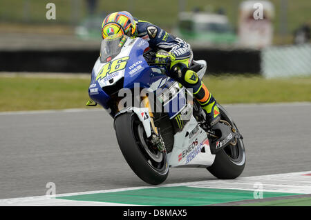 Mugello, Italien. 31. Mai 2013. Valentino Rossi (Yamaha Factory Racing) während der Sitzung Freepractice aus Mugello-Rennstrecke. Bildnachweis: Gaetano Piazzolla / Alamy Live News Stockfoto