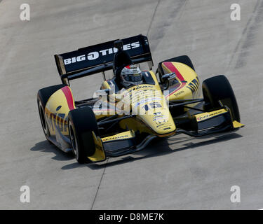 Detroit, Michigan, USA. 31. Mai 2013. Graham Rahal (15) während der 1. Training auf dem Raceway im Belle Isle Park am 31. Mai 2013 in Detroit, MI. Tom Turrill/CSM/Alamy Live News Stockfoto