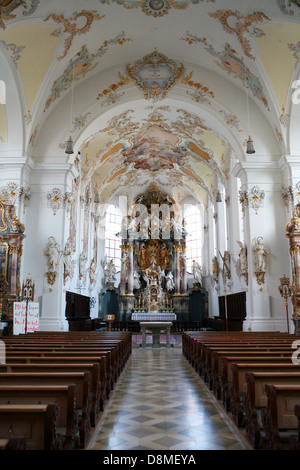 barocke Kirche Schongau Stockfoto