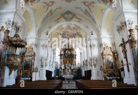 barocke Kirche Schongau Stockfoto