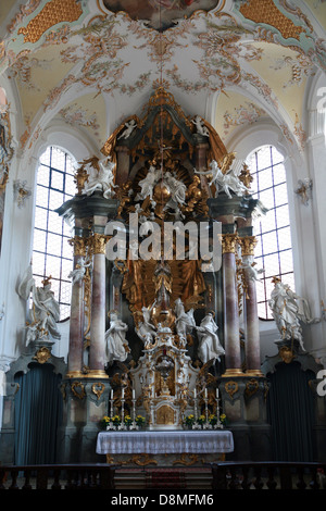 barocke Kirche Schongau Stockfoto