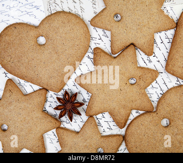 Weihnachten-Lebkuchen Stockfoto