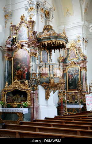 barocke Kirche Schongau Stockfoto