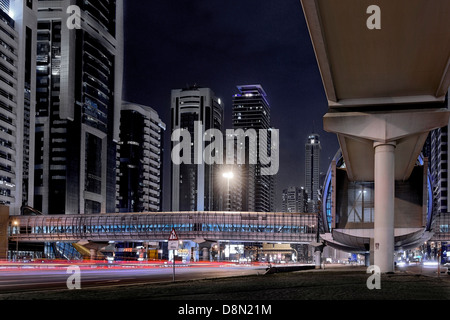 U-Bahnstation, RTA, Sheikh Zayed Road, Dubai, Vereinigte Arabische Emirate, Asien Stockfoto