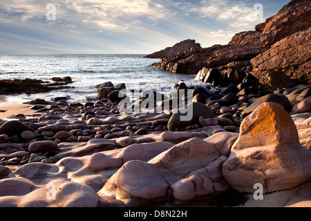 Küste und Klippen bei Cap Frehel Frankreich Stockfoto