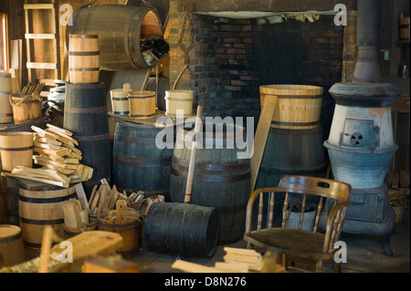 Böttcherei Mystic Seaport mystische Connecticut USA Stockfoto