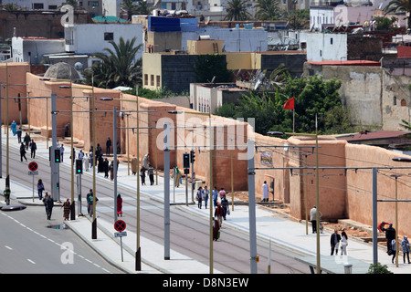 Straße in der Altstadt von Rabat, Marokko Stockfoto