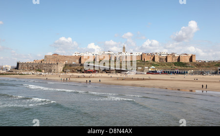 Atlantik-Strand in Rabat, Marokko Stockfoto
