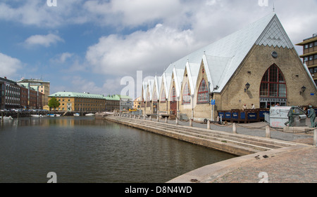 Feskekôrka oder Fisch-Markthalle in Göteborg, Schweden. Stockfoto